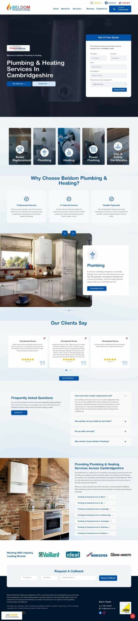 
					Beldom Plumbing & Heating Case Study Mockup